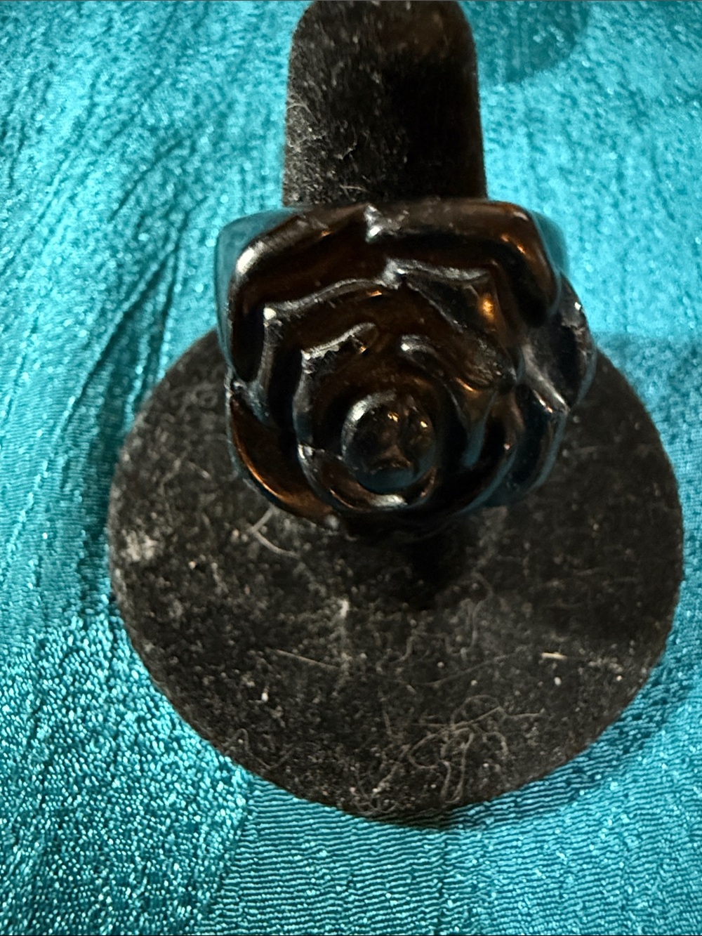 Black Rose Statement Ring - Women's Accessory